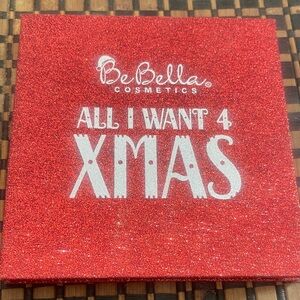 BeBella Cosmetics "All I Want 4 XMAS" Glitter Eyeshadow Palette - Red